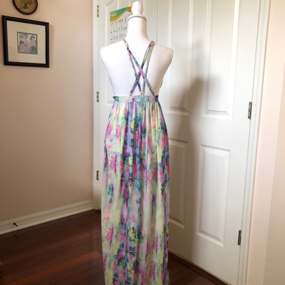 L’Atiste by Amy Watercolor Maxi Dress SZ S - Picture 3 of 10